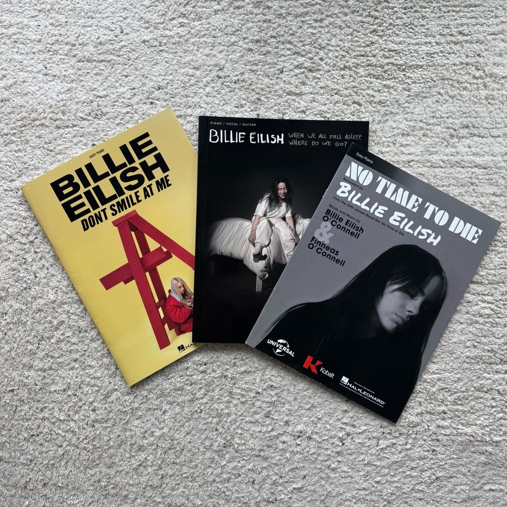 Billie Eilish Piano Songbook (set of 3)